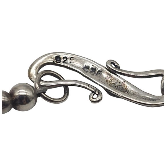 Green Moss Agate Blue Jasper Beaded Necklace 27" Sterling Silver 925 Stamped M16 - Picture 10 of 10